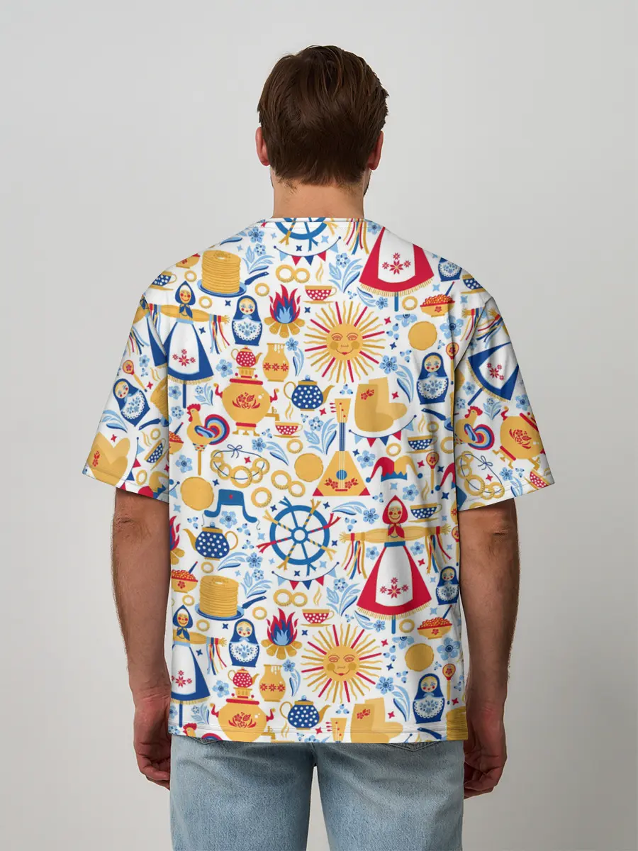 Мужская футболка оверсайз / Славянская символика