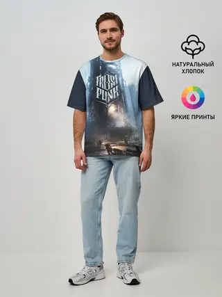 Мужская футболка оверсайз / Frost punk