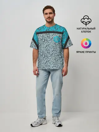 Мужская футболка оверсайз / Снежный вихрь