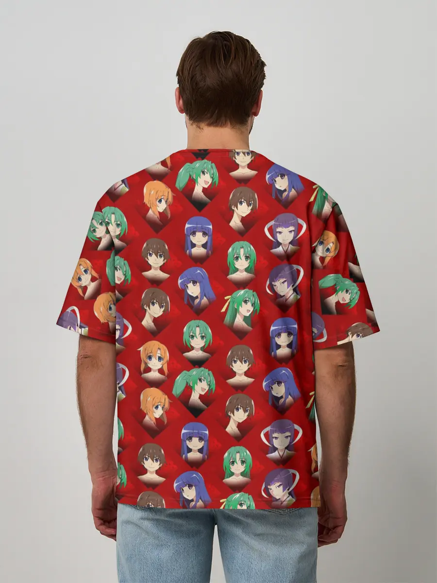 Мужская футболка оверсайз / Characters Higurashi no...