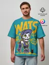 Мужская футболка оверсайз / Граффити Wats