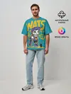 Мужская футболка оверсайз / Граффити Wats