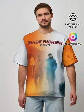 Мужская футболка оверсайз / Рик Декард и Кей BR2049