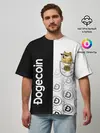 Мужская футболка оверсайз / DOGECOIN / DOGE / КАРМАН