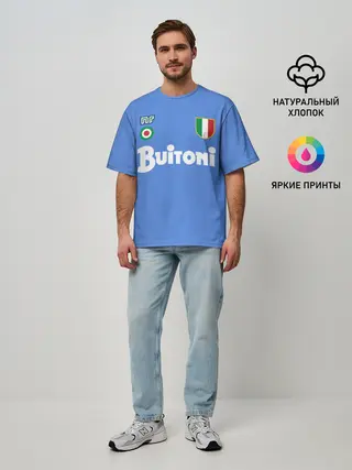 Мужская футболка оверсайз / Диего Марадона Наполи Ретро