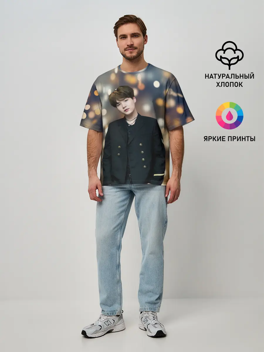 Мужская футболка оверсайз / MIN YOONGI