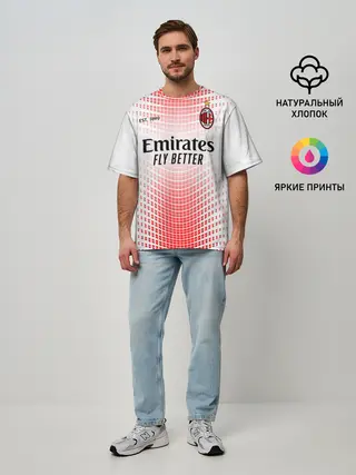 Мужская футболка оверсайз / AC MILAN 20/21 - ГОСТЕВАЯ