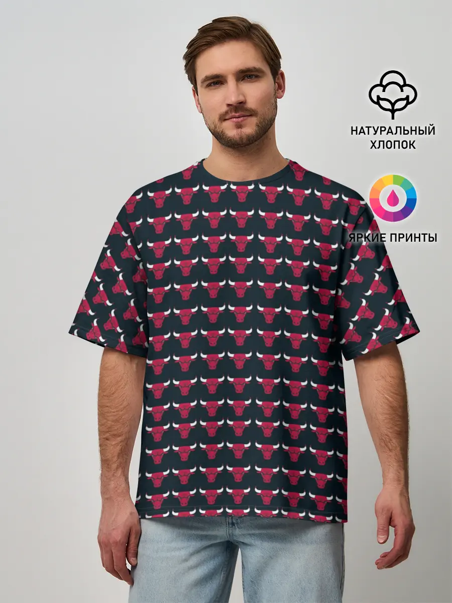 Мужская футболка оверсайз / Bulls