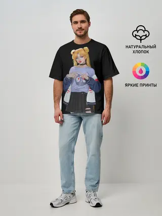 Мужская футболка оверсайз / СЕЙЛОР МУН