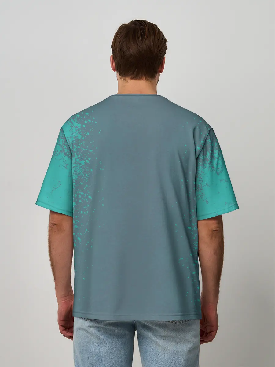 Мужская футболка оверсайз / 067 | Кан Сэ Бёк с ножом