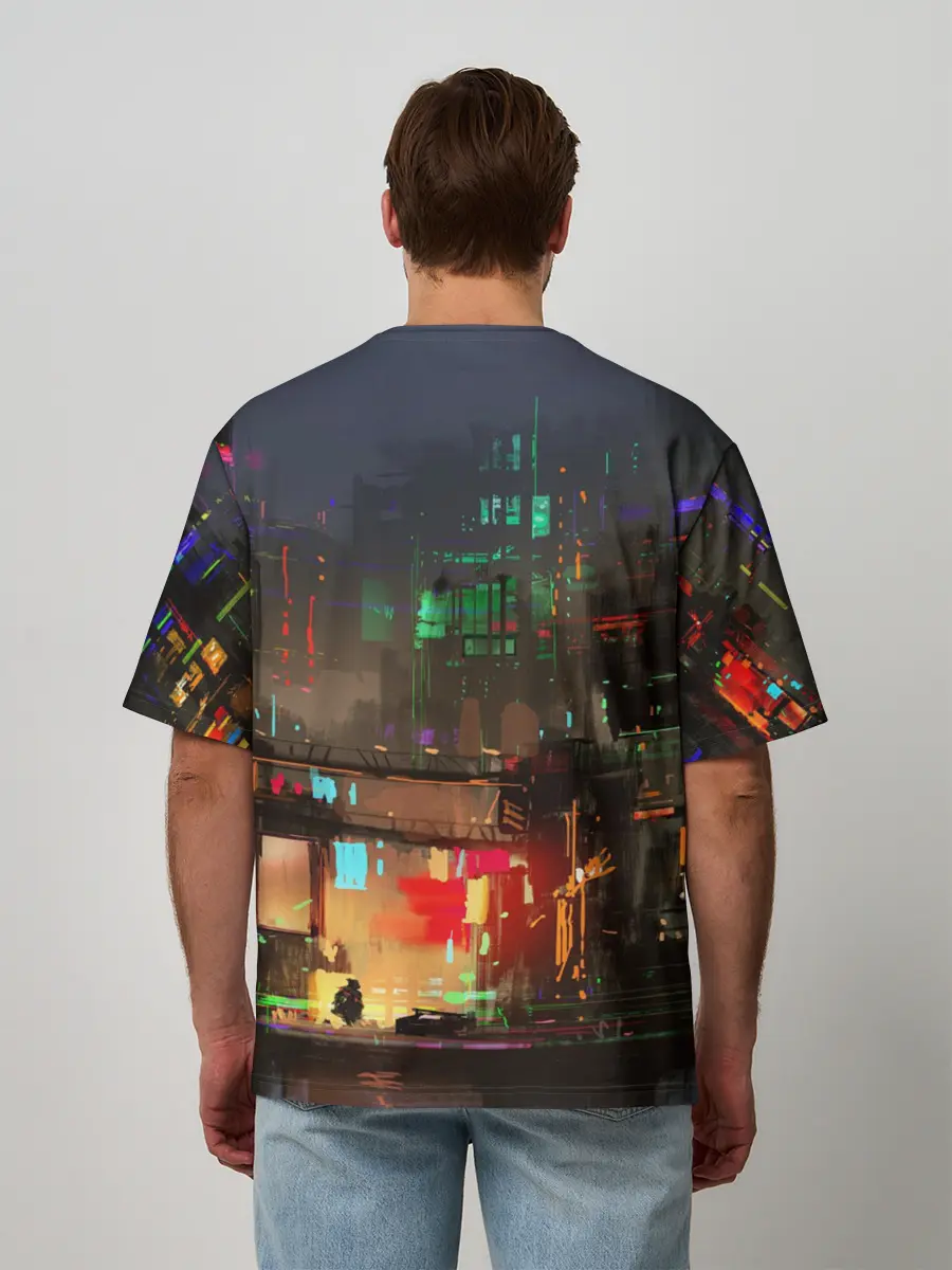 Мужская футболка оверсайз / Cyber Punk 2077