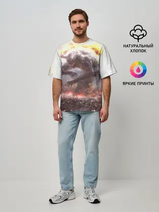 Мужская футболка оверсайз / Демон Войны | The Demon of War