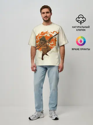 Мужская футболка оверсайз / Pyro style