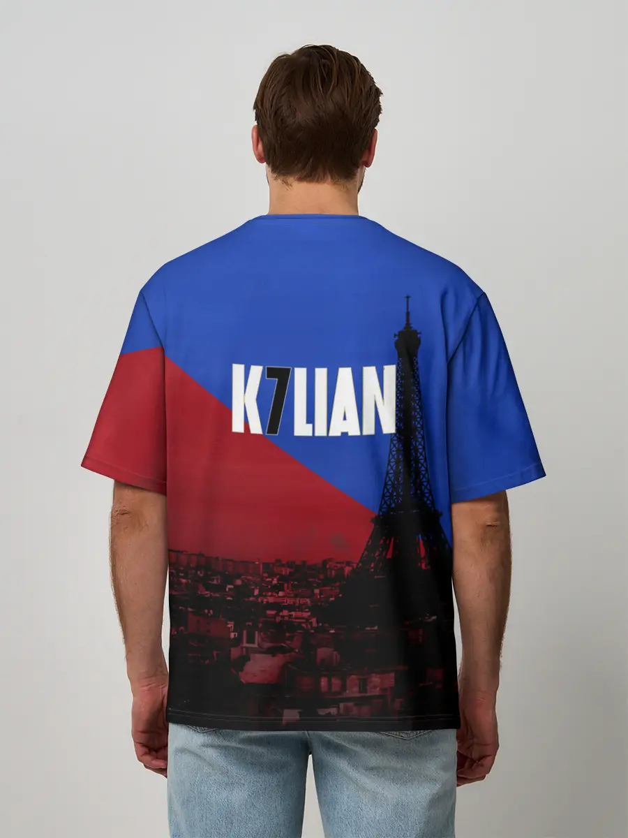 Мужская футболка оверсайз / Мбапе