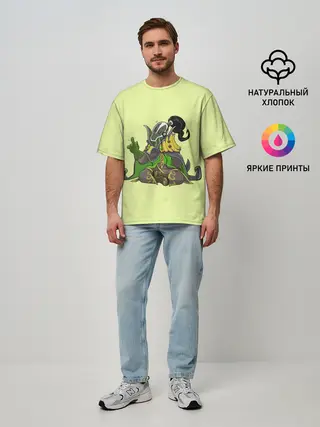 Мужская футболка оверсайз / Музыкальный Рубик | Dota 2