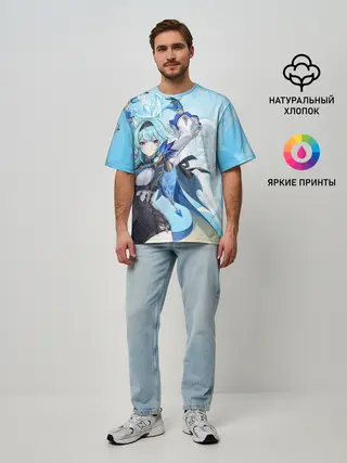 Мужская футболка оверсайз / Genshin Impact, Эола
