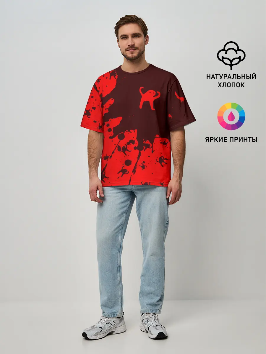 Мужская футболка оверсайз / ЪУЪ СЪУКА