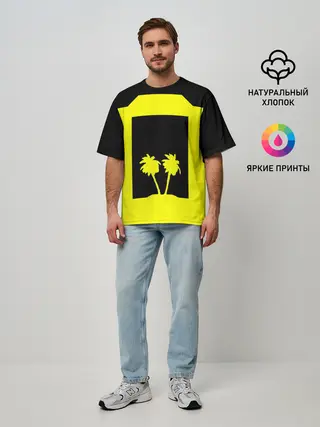 Мужская футболка оверсайз / Cyberpunk 2077 nightcity