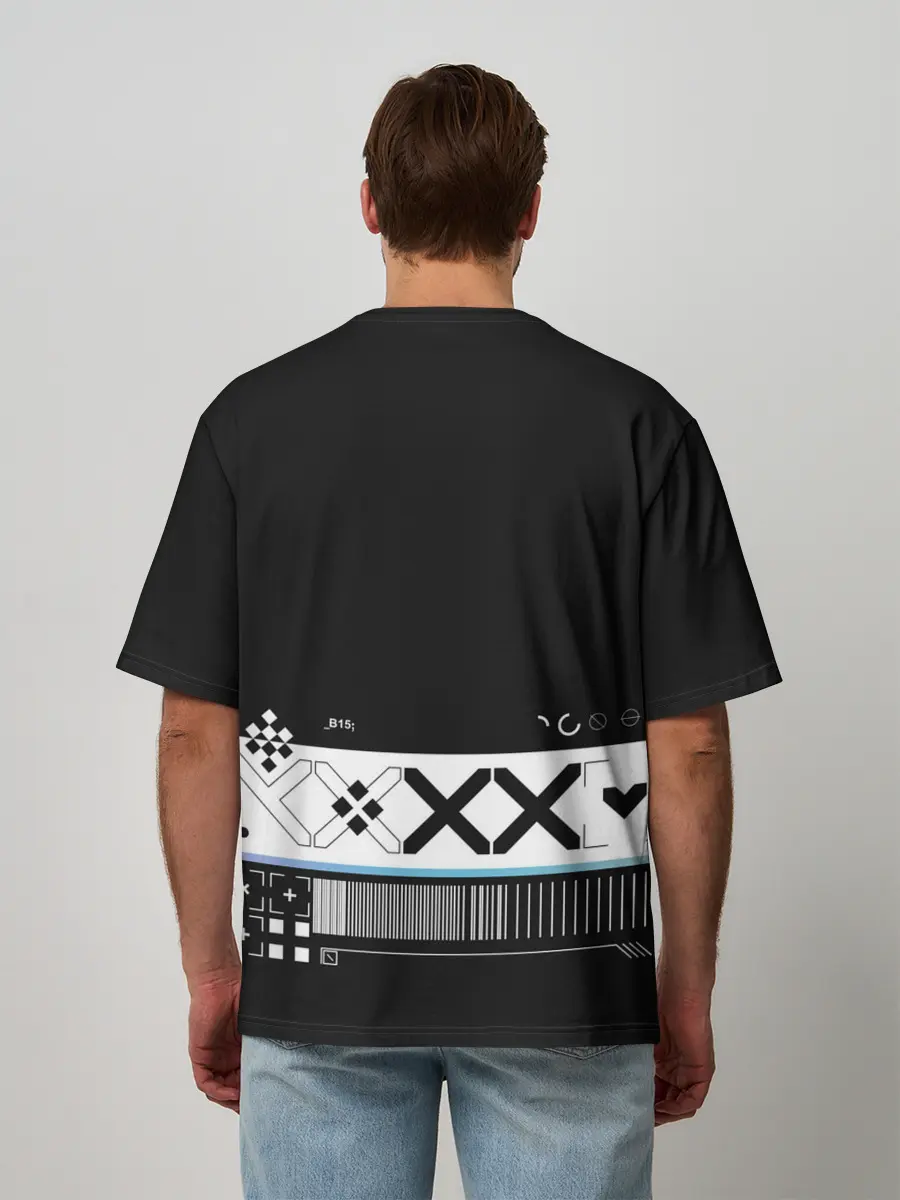 Мужская футболка оверсайз / Printstream | Поток информации