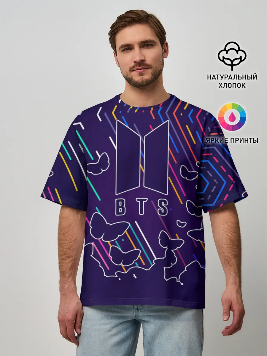 Мужская футболка оверсайз / BTS