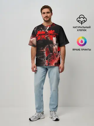 Мужская футболка оверсайз / Tekken
