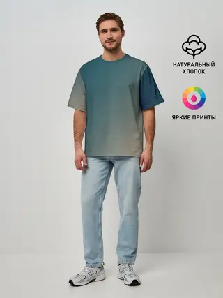 Мужская футболка оверсайз / Первые лучи солнца