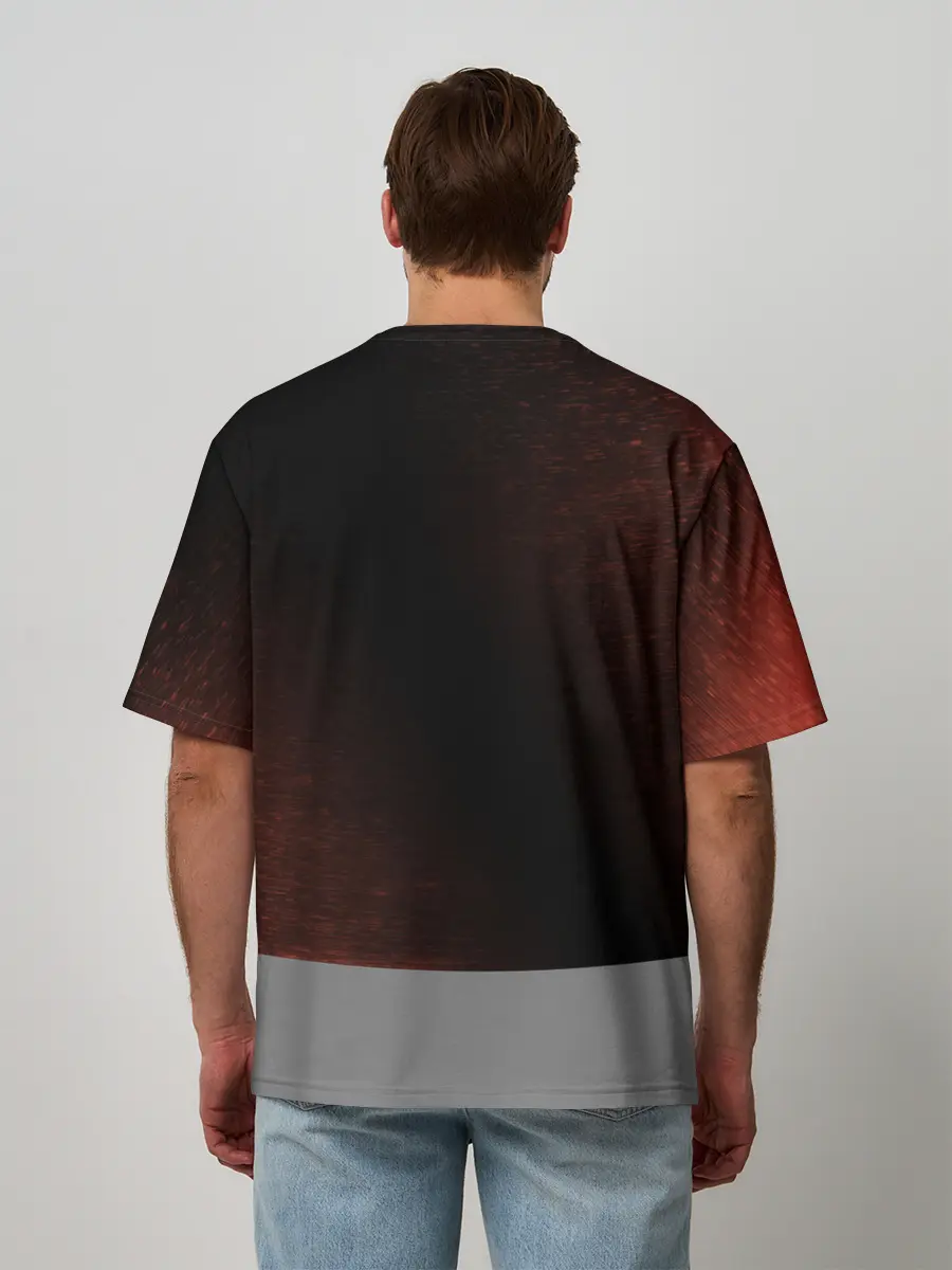 Мужская футболка оверсайз / РАСТ - Глитч