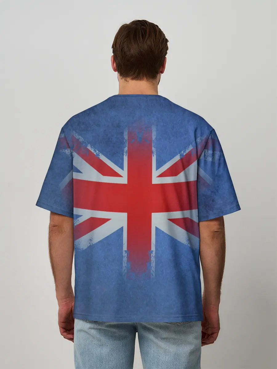 Мужская футболка оверсайз / Mini cooper Великобритания