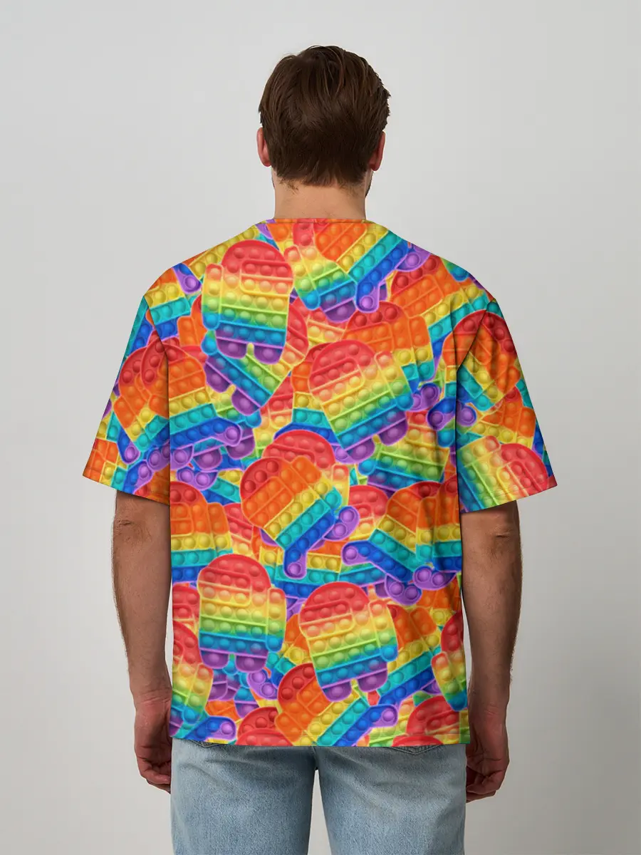 Мужская футболка оверсайз / Pop it Among Us