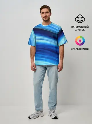 Мужская футболка оверсайз / Морской