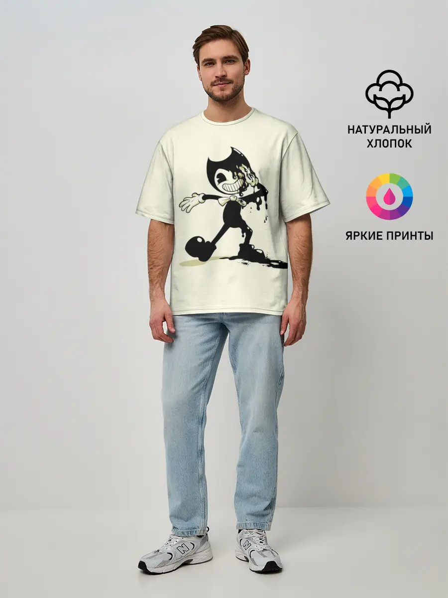 Мужская футболка оверсайз / Bendy And The Ink Machine