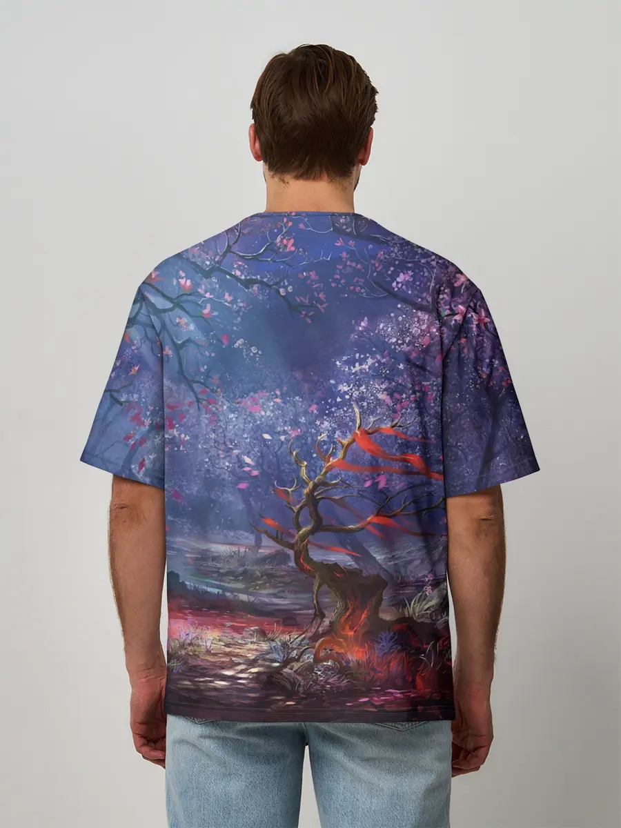 Мужская футболка оверсайз / Сова