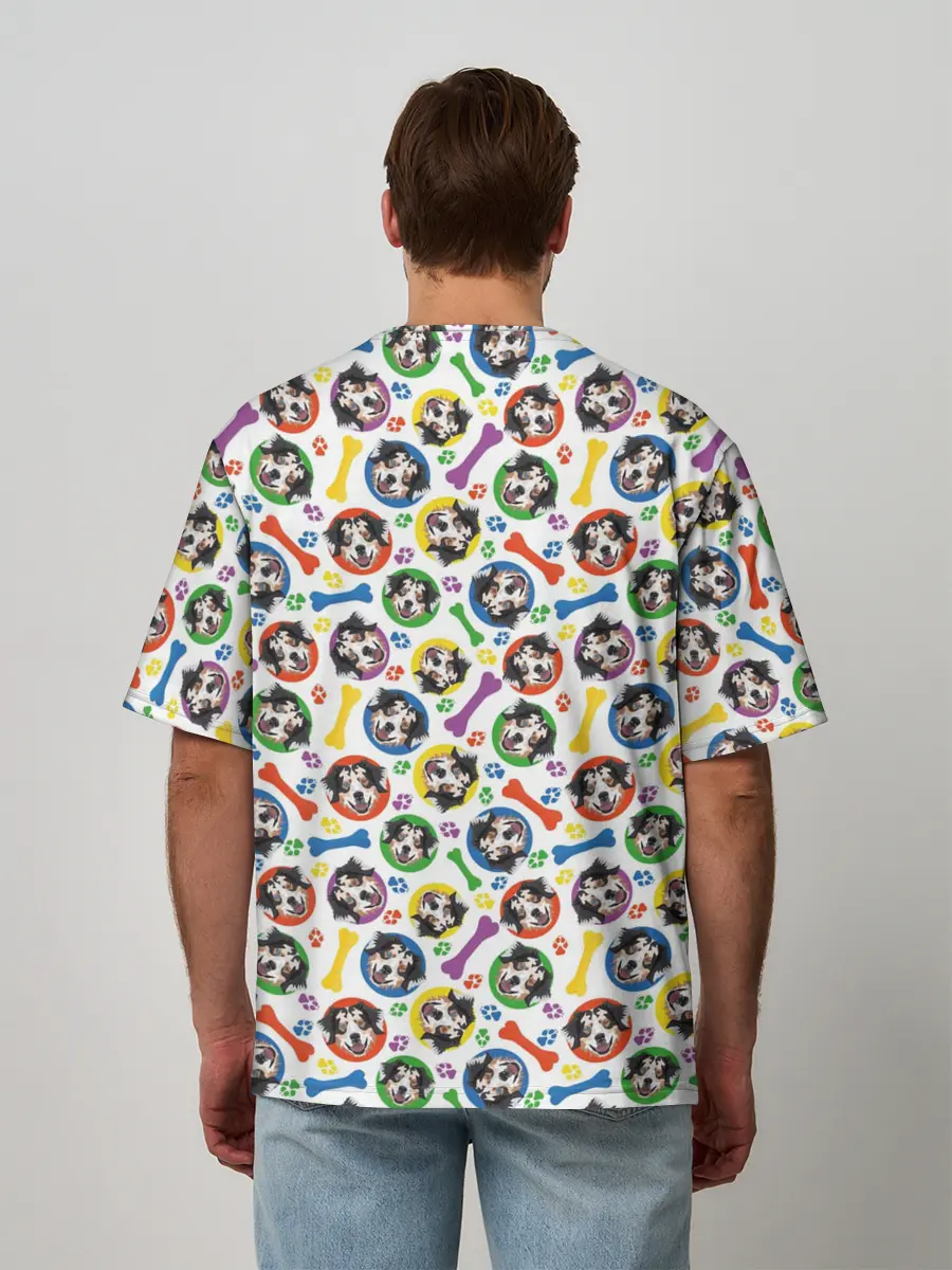 Мужская футболка оверсайз / Австралийская Овчарка