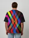 Мужская футболка оверсайз / Симметрия красок