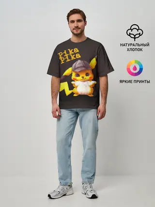 Мужская футболка оверсайз / Пика - пика