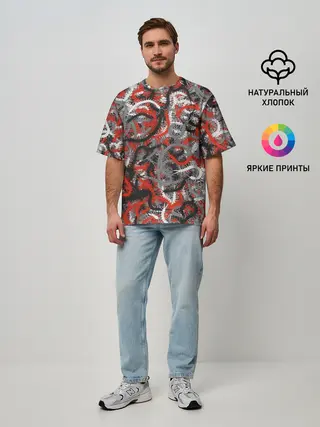 Мужская футболка оверсайз / Сколопендры