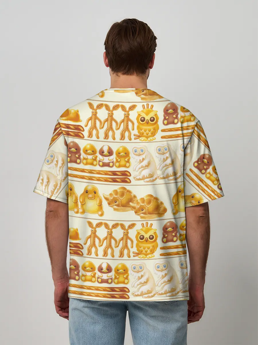 Мужская футболка оверсайз / Newton Scamander in Bakery