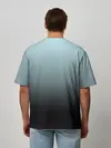 Мужская футболка оверсайз / Black and Blue gradient