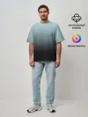 Мужская футболка оверсайз / Black and Blue gradient