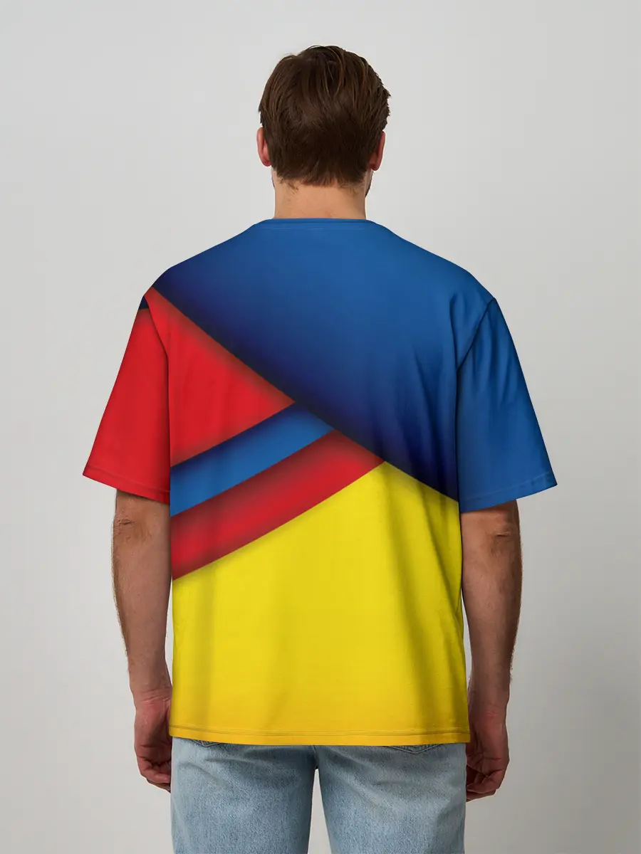 Мужская футболка оверсайз / Яркие краски