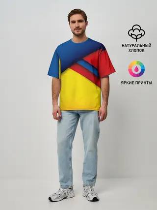 Мужская футболка оверсайз / Яркие краски