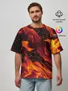 Мужская футболка оверсайз / ЯЗЫКИ ПЛАМЕНИ