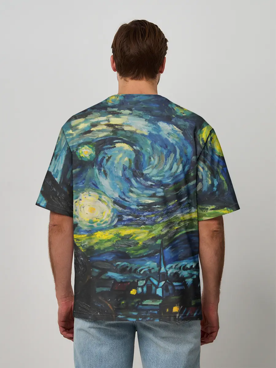 Мужская футболка оверсайз / ЗВЕЗДНАЯ НОЧЬ