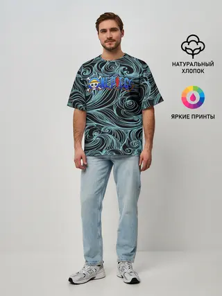 Мужская футболка оверсайз / Ван Пис | One Piece