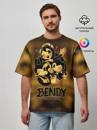 Мужская футболка оверсайз / Bendy and the ink machine