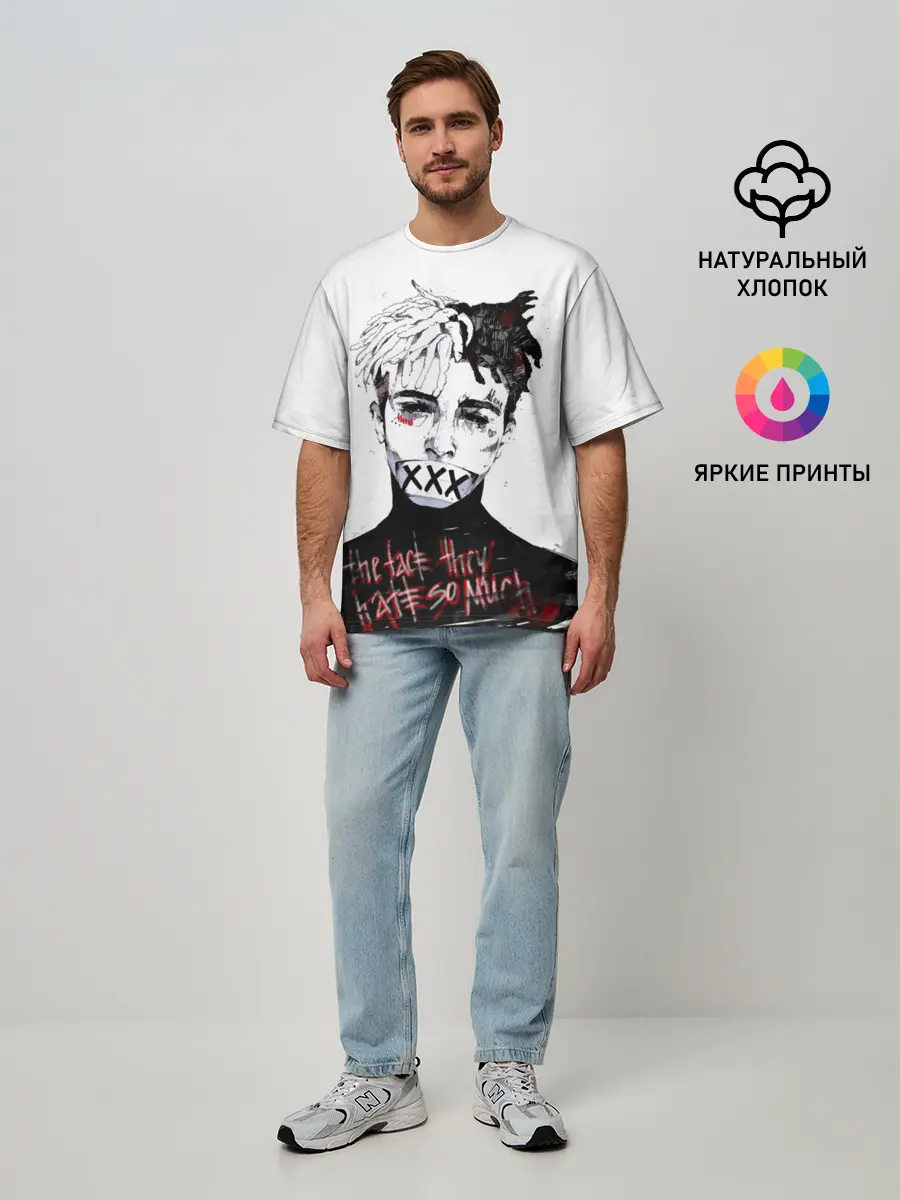 Мужская футболка оверсайз / xxxtentacion