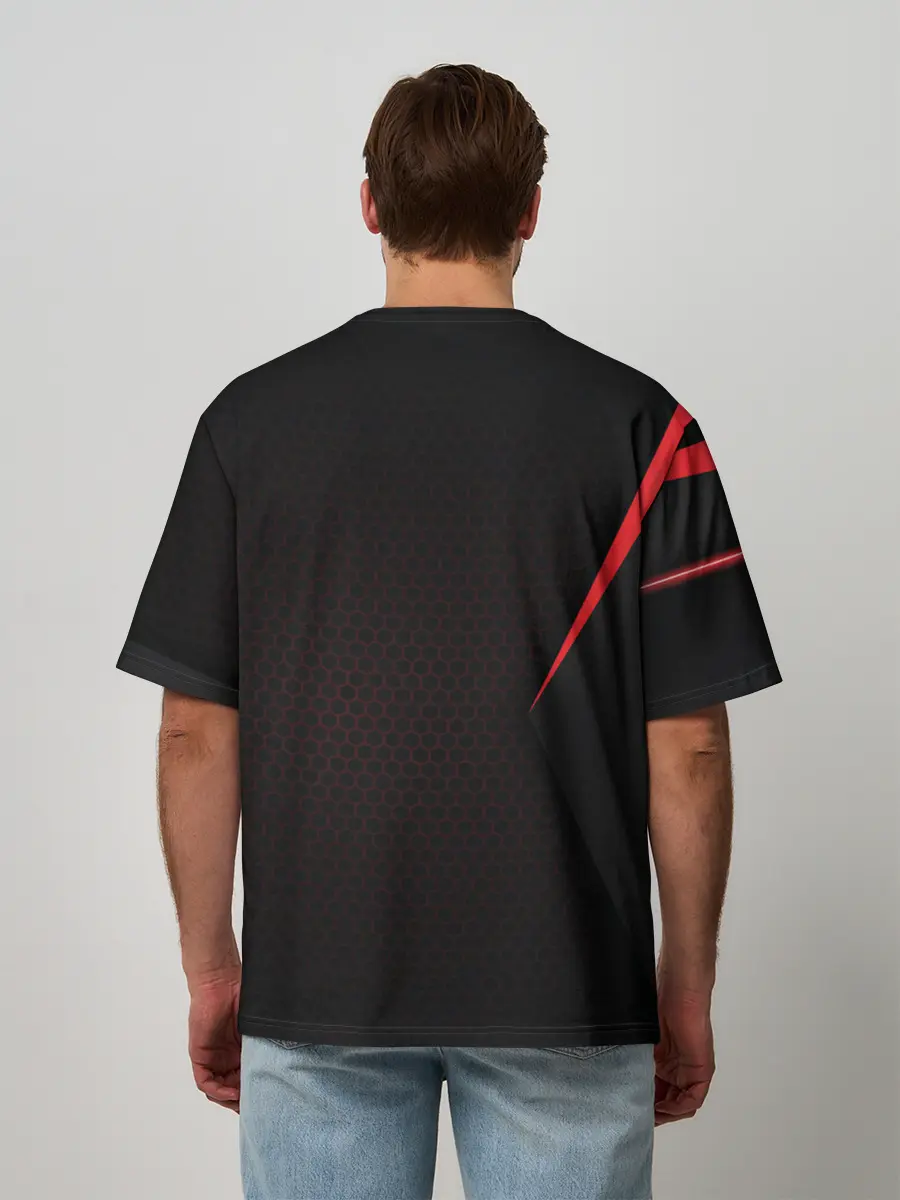 Мужская футболка оверсайз / Mass Effect N7