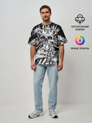 Мужская футболка оверсайз / Монстр