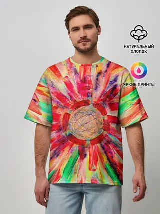 Мужская футболка оверсайз / Освобождение от 3D