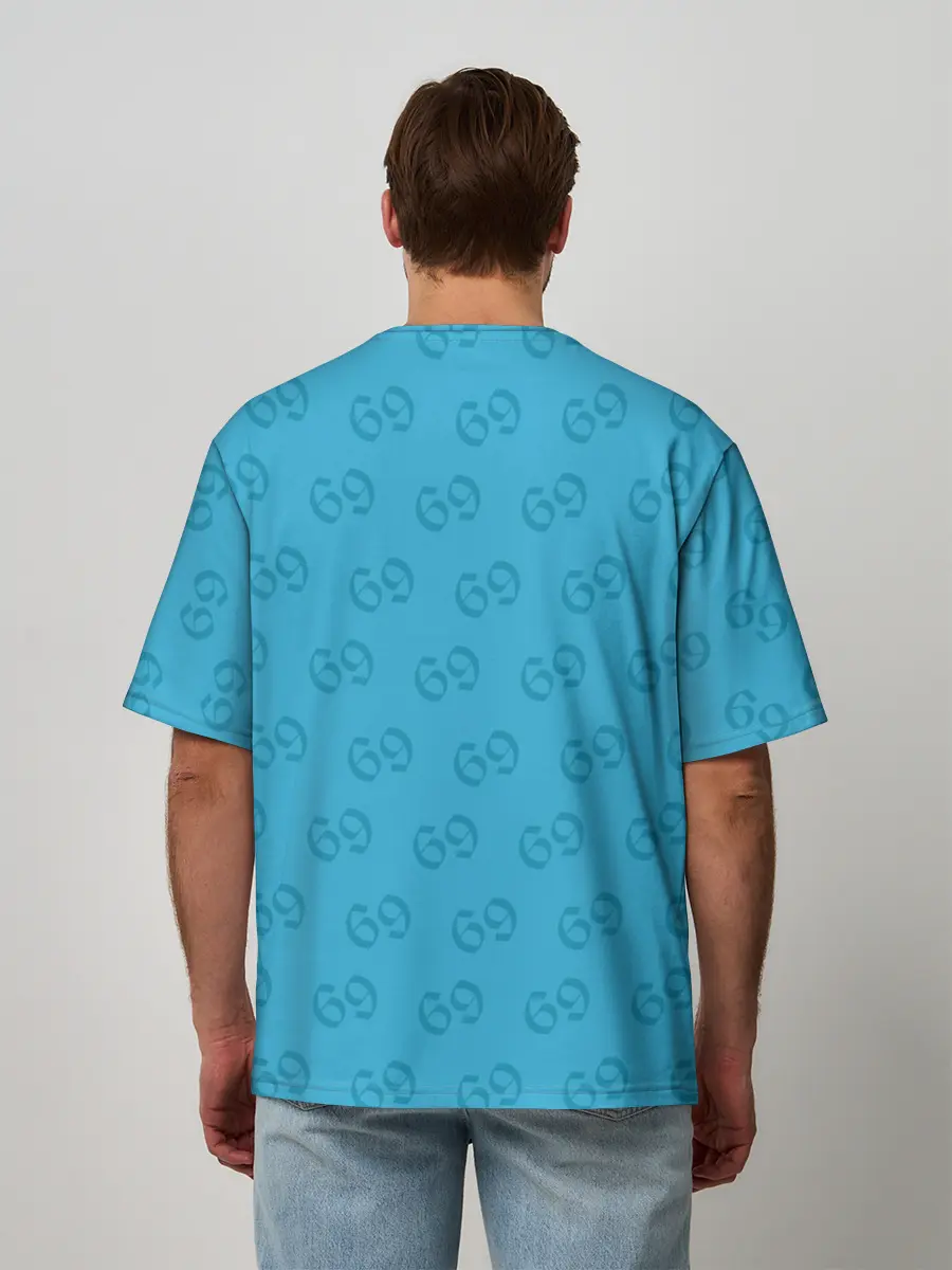 Мужская футболка оверсайз / 6IX9INE 69